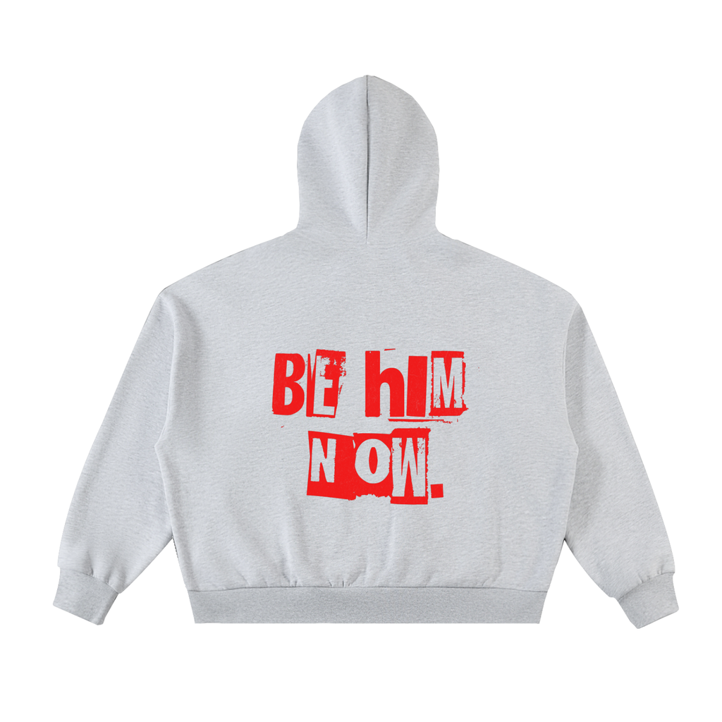 Fleeced Full-Zip Boxy Hoodie