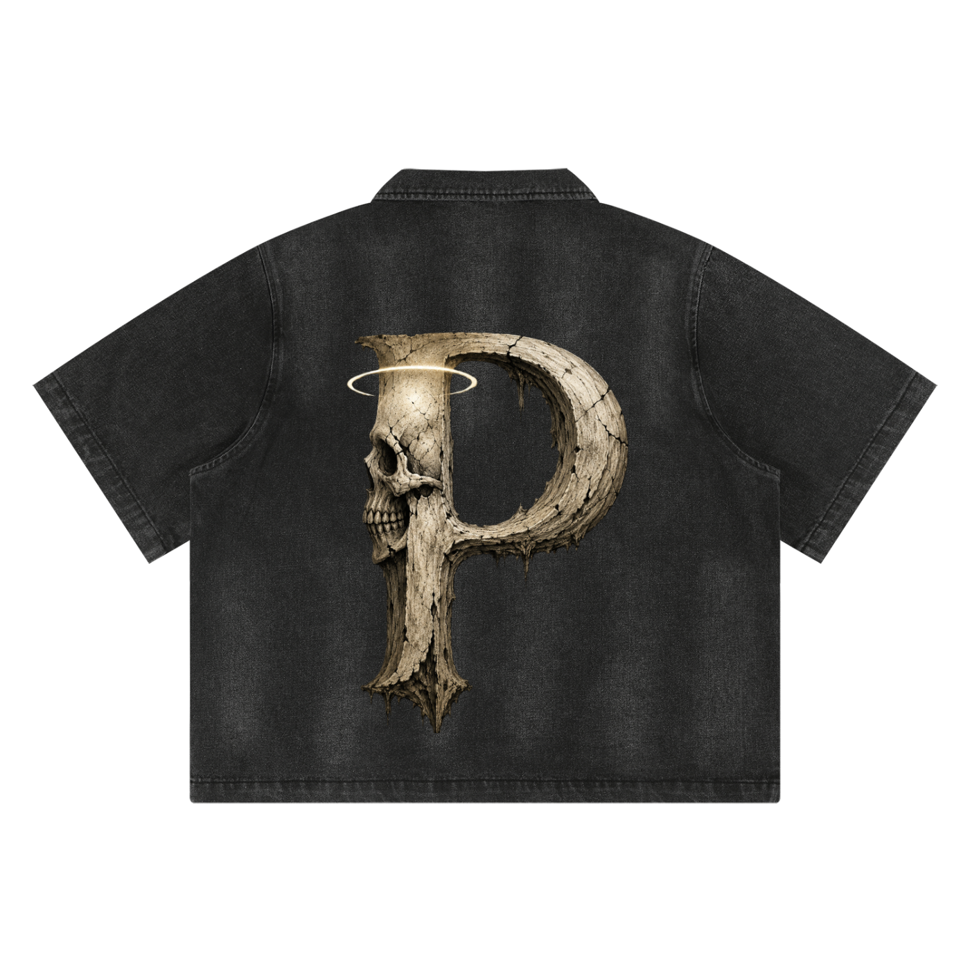 Heaven Sent P Full-Zip Denim Shirt