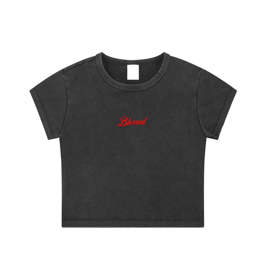 Snow Washed Crop Top